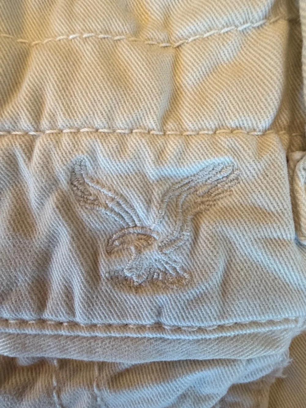 Vintage Men's American Eagle Cargo Shorts Ivory Classic Length, Size 32